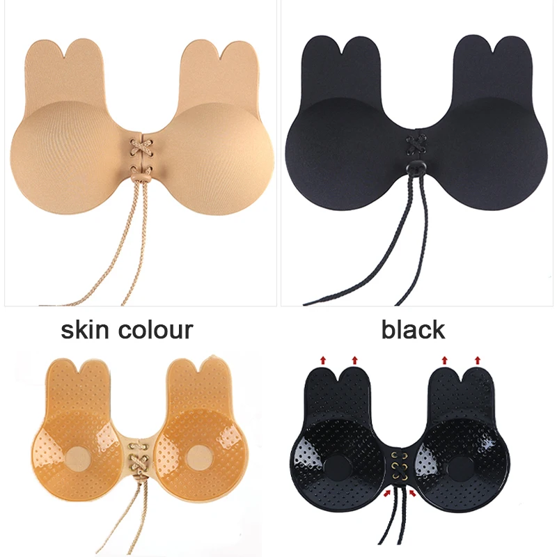 Invisible Silicone Bra Self Adhesive Sticky Gel Rabbit Strapless Backless Lady