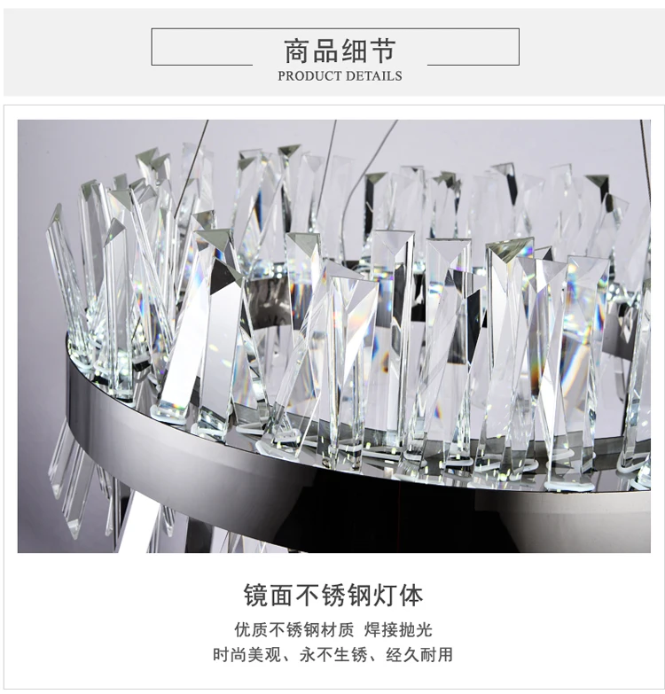 Modern crystal chandelier lighting for living room gold ring combination led chandeliers home decoration lustre cristal l
