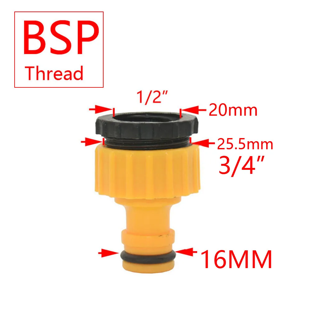 Garden Hose Quick Connector 1/2 3/4 1 Inch Pipe Coupler Stop Water Connector 32/20/16mm Repair Joint Irrigation System