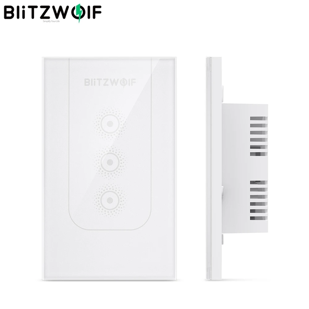 Умный выключатель BlitzWolf 10 А Wi Fi сенсорный пульт дистанционного управления панель