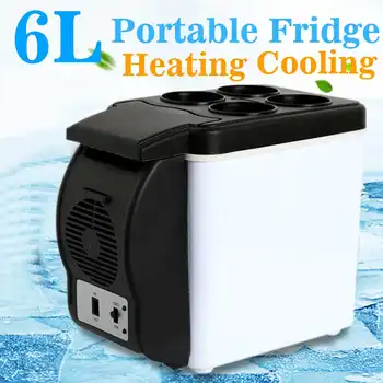 

6L Mini Home Camping Fridge Electric Cool Box Cooler and Warmer 12V Travel Portable Box Freezer for Car Auto Truck