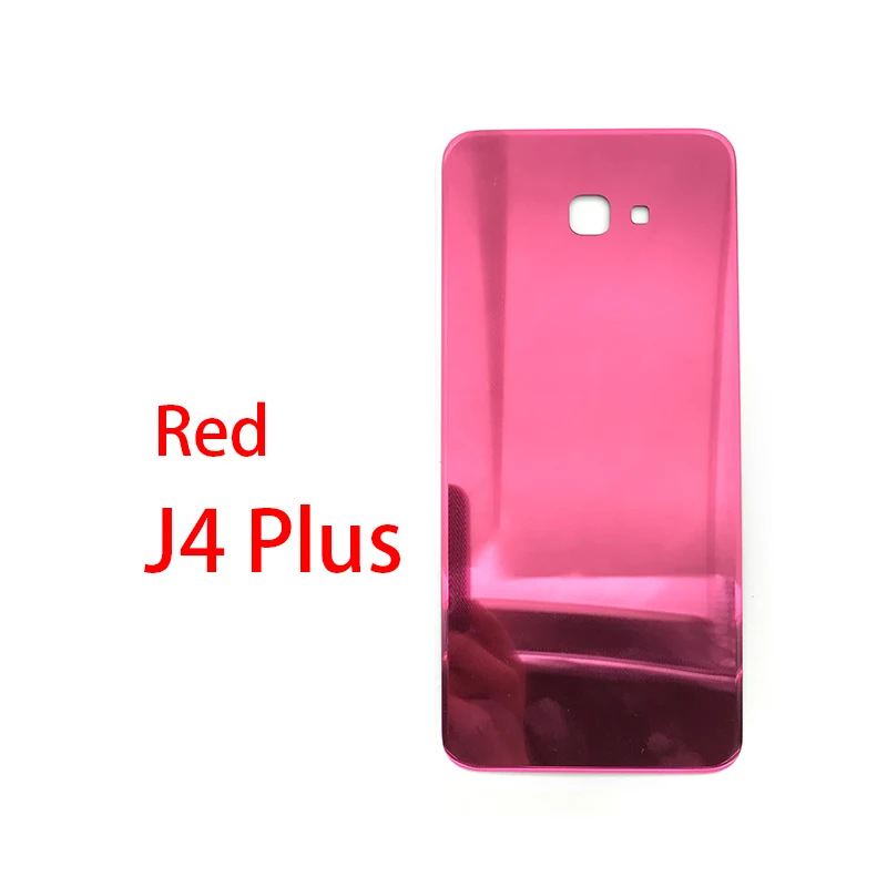 5 шт./лот для samsung Galaxy J4 J6 Plus J415 J610 J610F Задняя крышка батареи Стекло - Цвет: J4 Plus Red