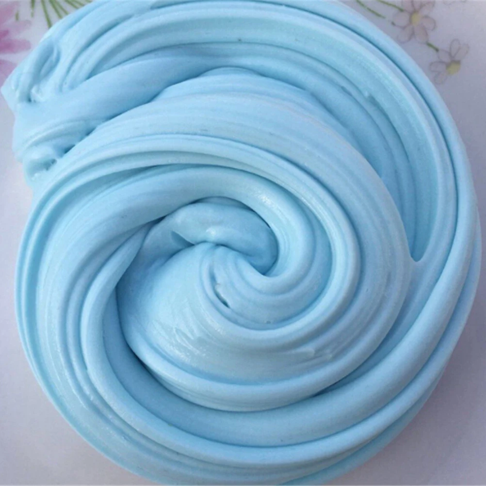 Красочные Пушистые Floam Slime пенопластовые бусины поставки антистресс хлопковая глина волшебный песок игрушка Интеллектуальный Пластилин для детей - Цвет: blue