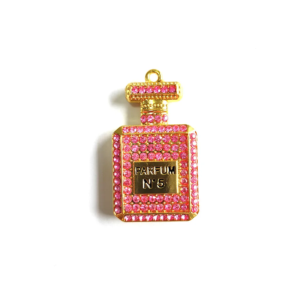 Botella de Perfume de cristal para mujer, accesorios de joyería DIY para Navidad, 1 ud.