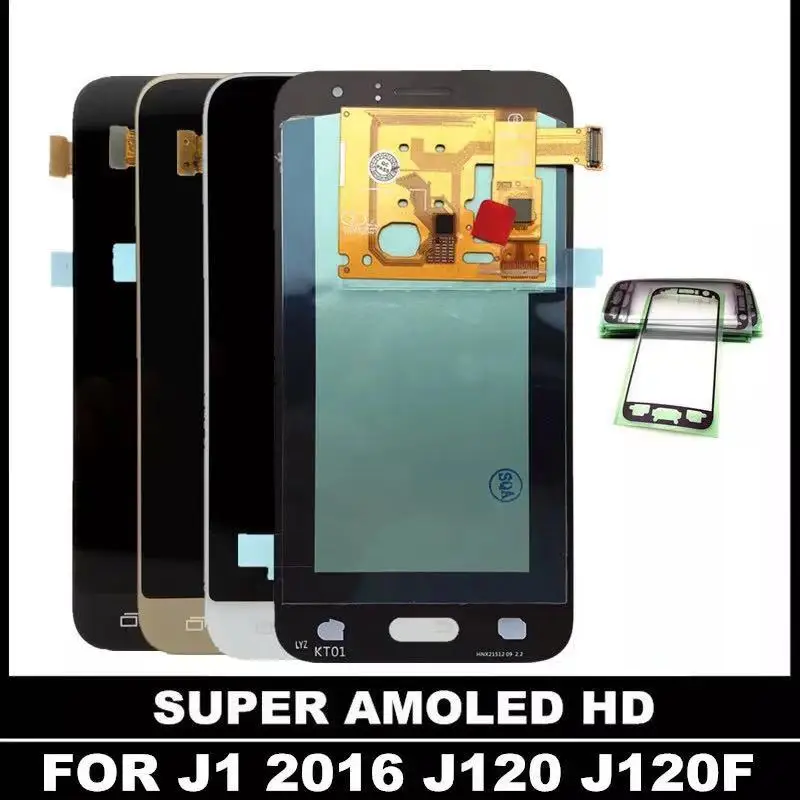 

100% Tested Working AMOLED LCDS For Samsung Galaxy J1 J120 2016 J120F J120H J120M LCD Display Touch Screen Digitizer Assembly
