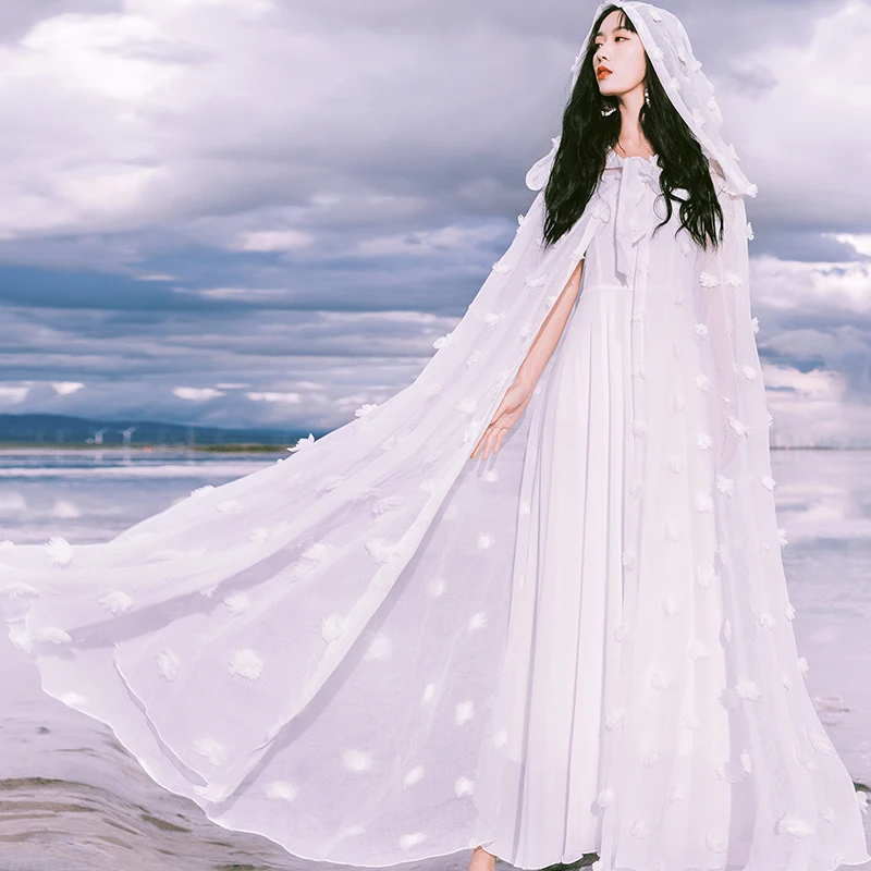 YOSIMI,, летнее платье, Vestidos, макси, шифон, комплект одежды из двух частей, длинное женское платье, белое платье, туника, Женский костюм без рукавов