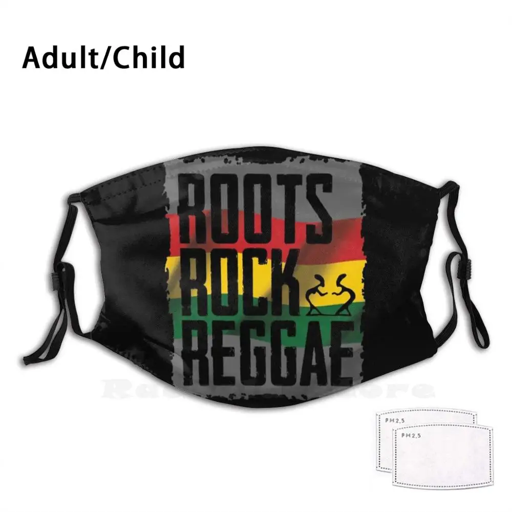 Моющаяся маска против пыли с фильтром и принтом рок регги Rasta Dancehall Yeah музыка