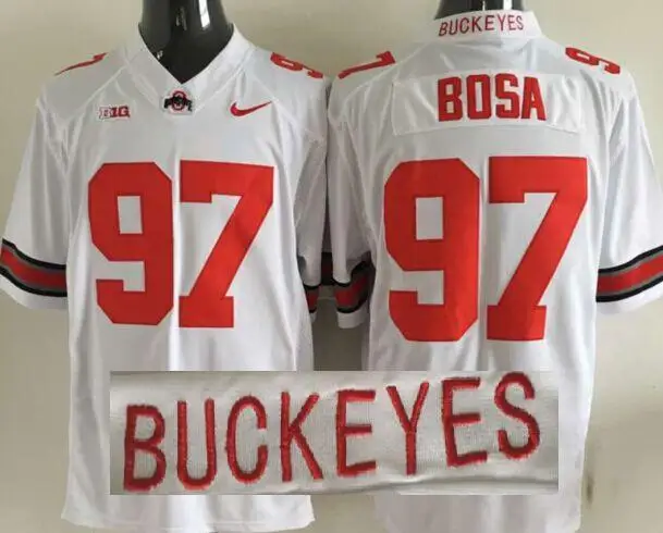 White Сезон, штат Огайо Buckeyes#97 Joey Bosa 4 цвета для мужчин, Джерси - Color: White