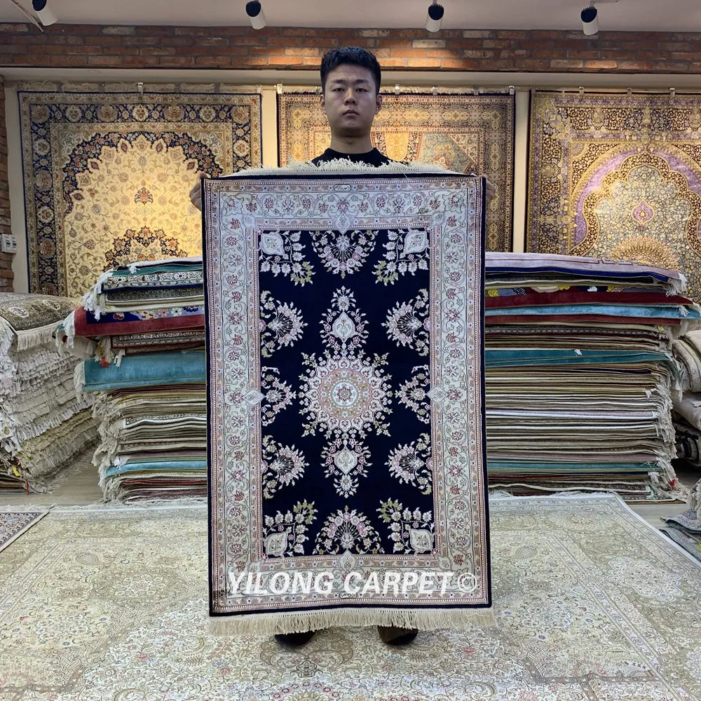Yilong 2,5 'x4' турецкий Шелковый ковер, небольшой ковер ручной работы для дома(HF162B