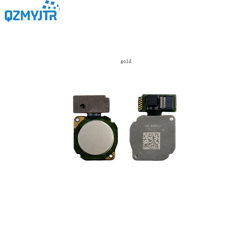 GOLD Для huawei P Smart/Enjoy 7S отпечатков пальцев Кнопка Домой ключ сенсор сканер разъем Touch ID гибкий кабель Ремонт Замена запчасти - Цвет: GOLD