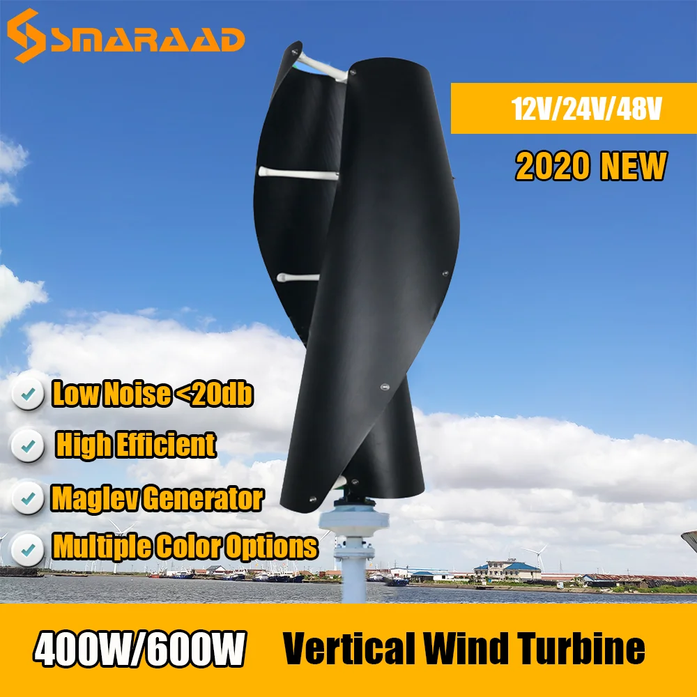 

NEW Energy 600W Vertical Wind Turbine Permanent Magnet Generator 3 Phase 600w 12V 24V Vertical Axis Coreless Wind Generator