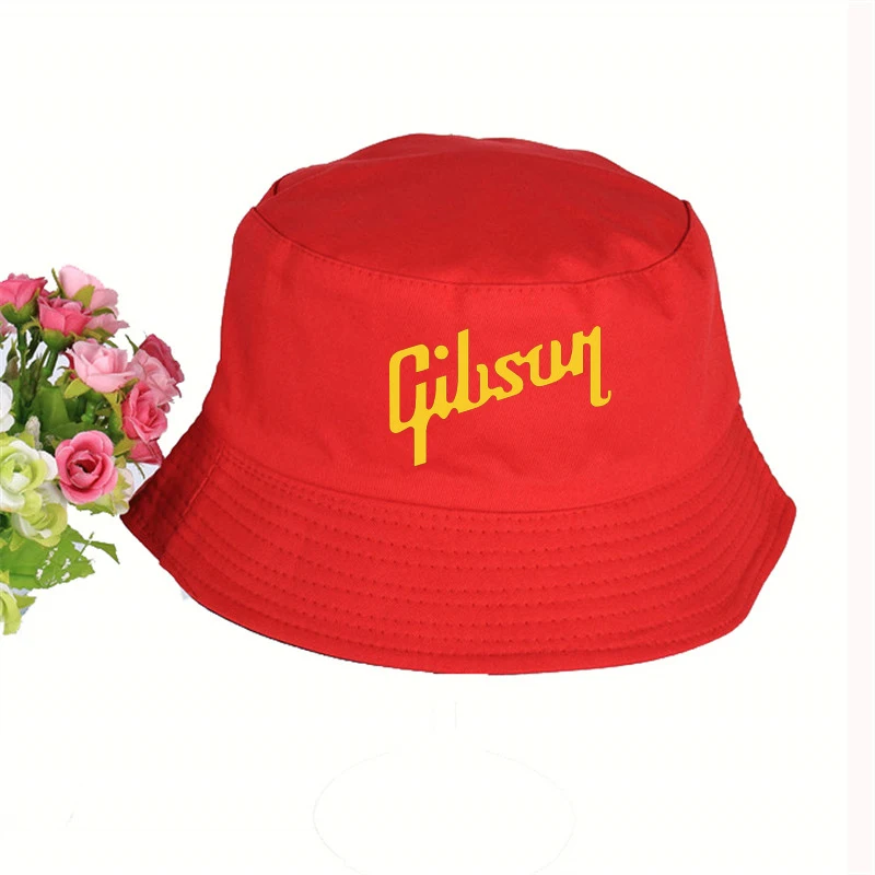 Gibson печать логотипа печати для мужчин и женщин, Панама, шляпа-Панама Высокое качество Роман Кепки летние Кепки солнцезащитный козырек рыбалка, рыбак шляпа - Цвет: Серебристый