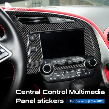 

AIRSPEED for Chevrolet Corvette 2014 2015 2016 2017 2018 2019 Accessories Carbon Fiber Central Control Multimedia Panel Sticker