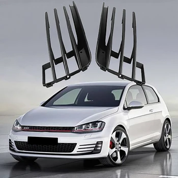 

Front Bumper Grille Mesh Bottom Fog Lamps Light Bezel Trim Frame Panel for Golf MK7 2013-2017 5G0853666E