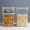 0.9L/2.4L/3.4L Plastic Storage Box Transparent Food Container Jars for Bulk Cereals Sugar Case Kitchen Organizer Accessories 1