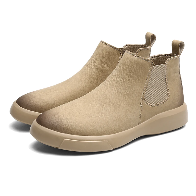 Men's Winter Shoes Men's Shoes Chelsea Winter With Fur Men's Autumn Boots Martens Work Shoes Rubber Boots Winter Boots For Men B