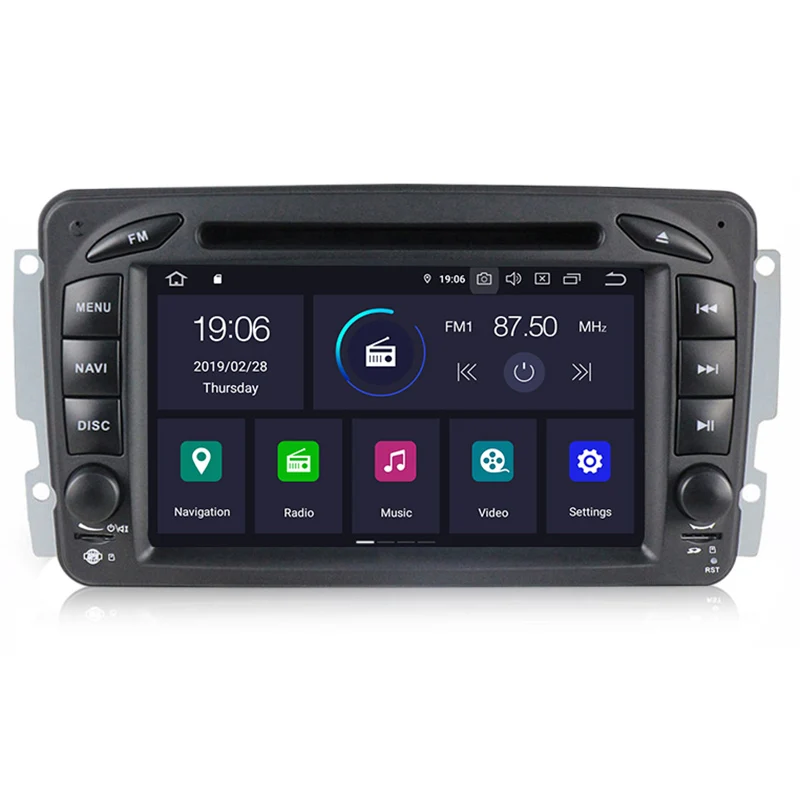 7 inch Android 9.0 Car DVD Player for Mercedes Benz CLK W209 W203 W463 W208 Wifi 3G GPS Bluetooth Radio Stereo Audio Media