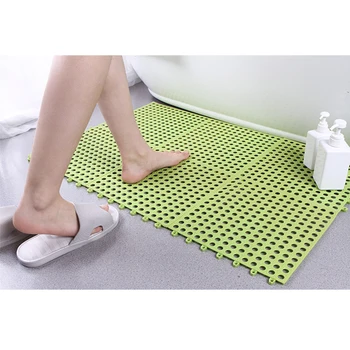 

DIY Splice Anti Slip Bath Mat Square PVC Mats Kitchen Bedroom Washroom Water-proof Mat Household Shower Anti Slip Mat