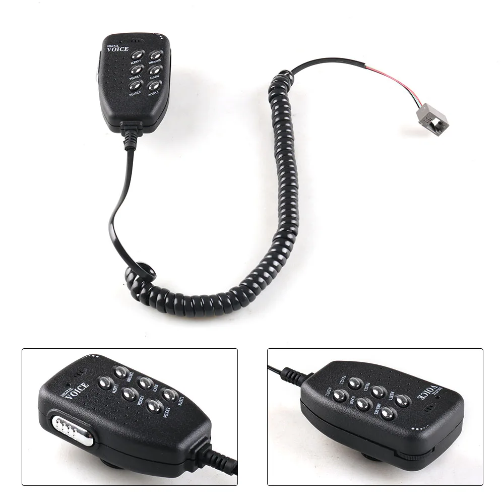 12V 50W 120dB 6 звук автомобиля Предупреждение Громкая сигнализация громкоговоритель с сиреной воздуха рупорный громкоговоритель с микрофоном Микрофон для автомобиля, мотоцикла