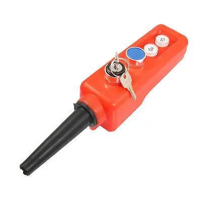 

2-Position Key Selector Momentary Up Down Blue Hoist Crane Push Button Switch