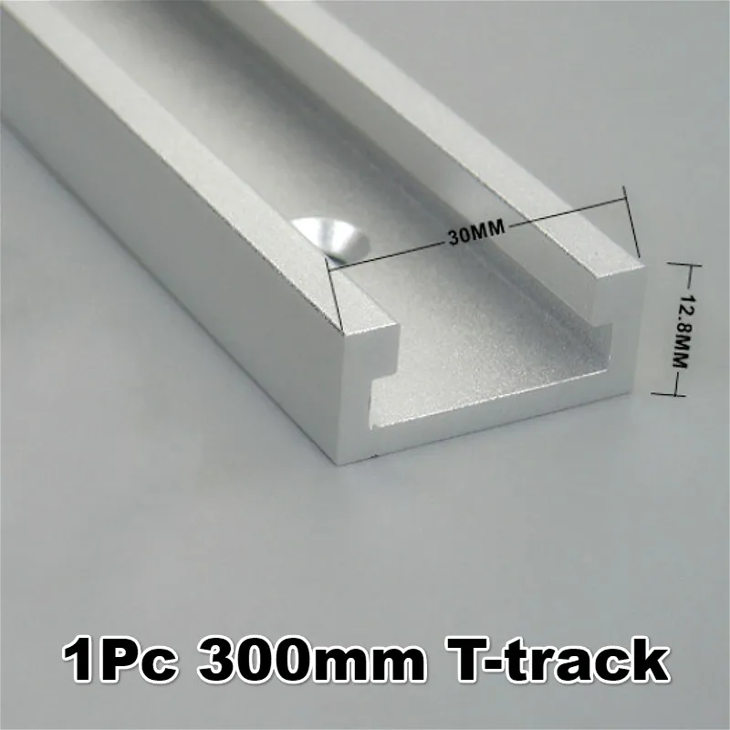 1Pc 300mm T-track Aluminium alloy T-tracks Slot Miter Track And Miter Bar Slider Table Saw Miter Gauge Rod Woodworking Tools DIY - Цвет: 1Pc 300mm T-track
