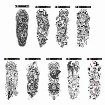 

Large Full Arm Temporary Tattoo Sticker Removable Waterproof Fake Body Art Personality Temporary Tattoo Stickers Sleeve Tattoos