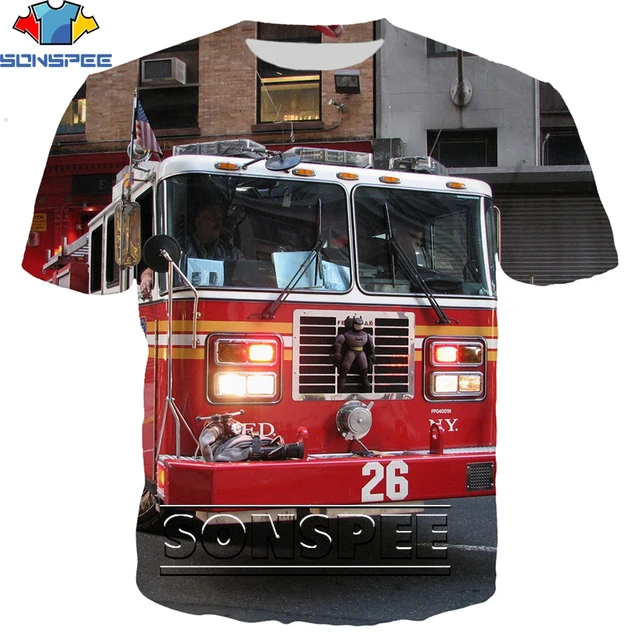 SONSPEE Truck Car 3D Print Hip Hop Men's T Shirt Fashion Harajuku Short Sleeve Funny Logo Men Women Tops Tees Shirts Homme 22928