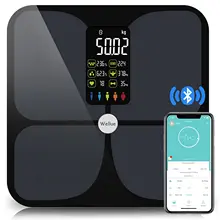  Body Weight Scales Lescale,Body Fat Scales Body Fat,Smart BMI Scales Fat Water and Muscle,Weight Scales with 15 Body data Heart 