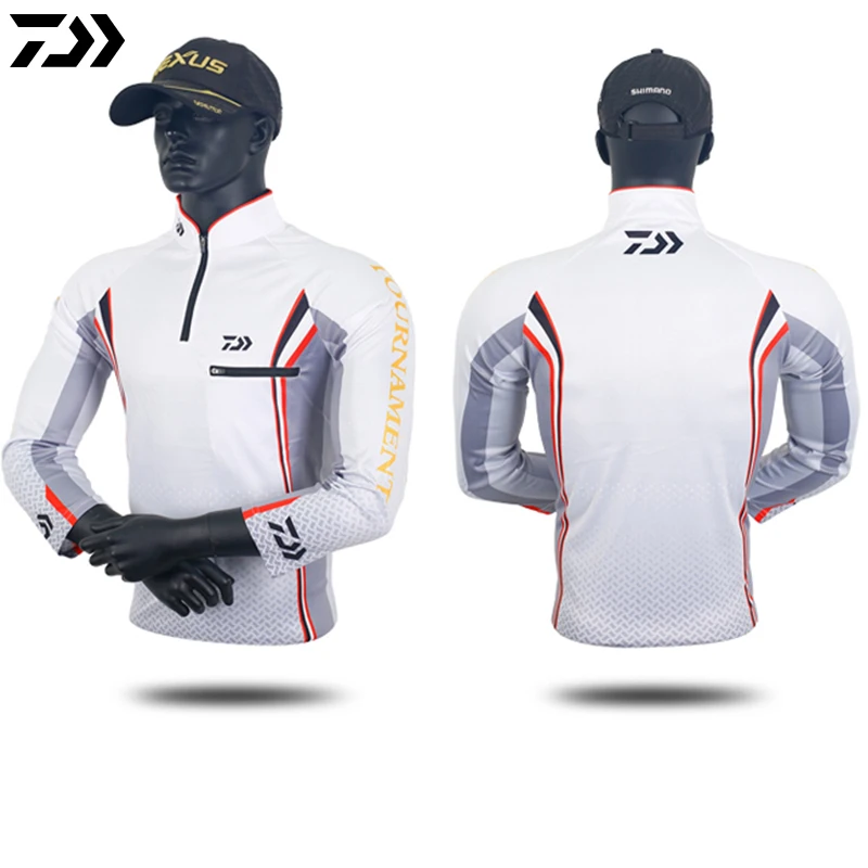 Daiwa Рыболовная рубашка Летняя мужская одежда для рыбалки Breanthable Anti UV уличная