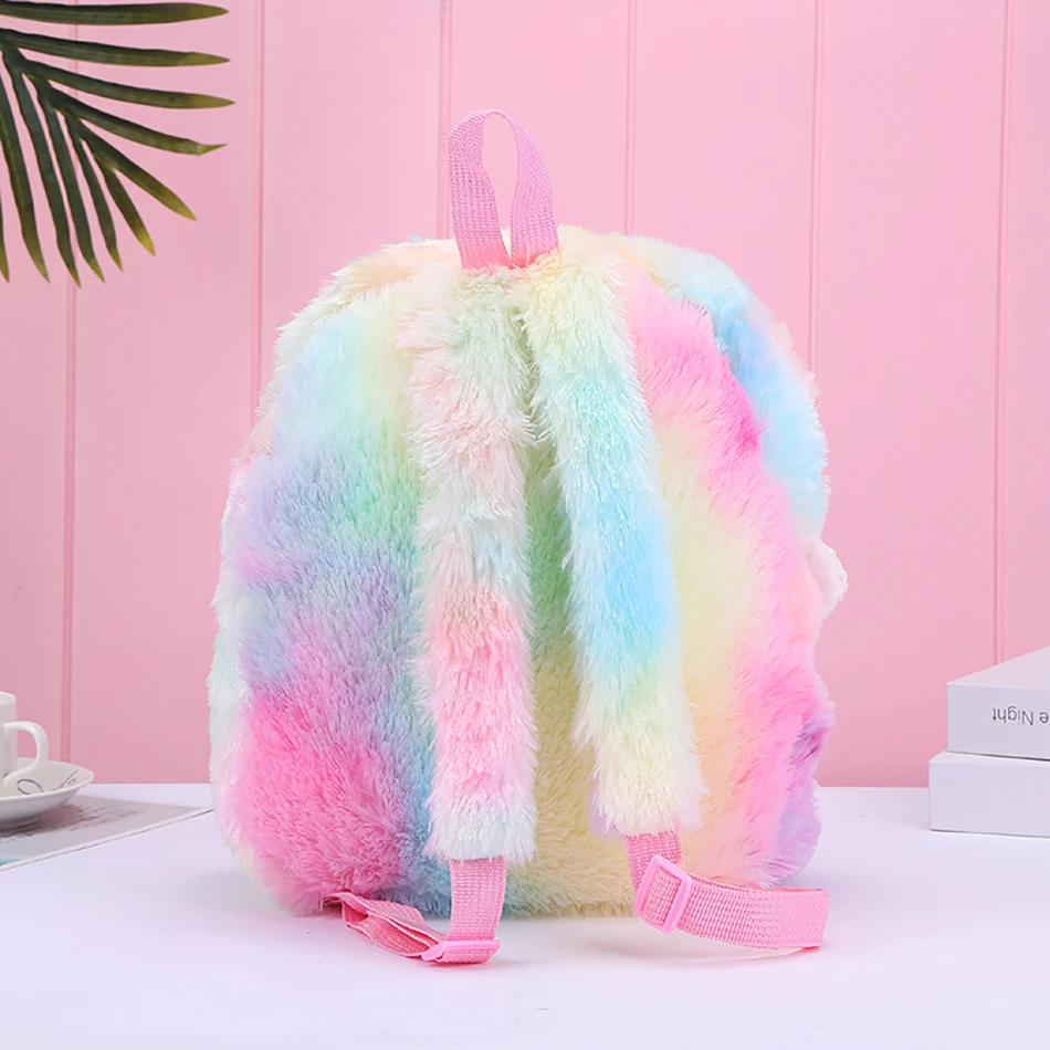 Unicorns Cartoon School Book Bag Backpacks Cute Fashion 3D Fur Backpacks For Girls Travel Backpack Children 7 Ha69bb4df56204d38895e9f835648fe4eP