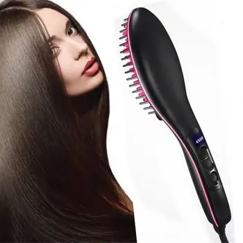 

Hair Straightener Comb Eu Electric Hair Magic Comb Hair Straightener Comb Straight Quick Styleing Hair Comb Brush