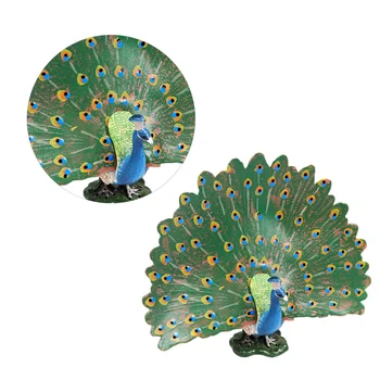 

1Pc Imitated Peacock Model Lifelike Plastic Delicate Funny Desktop Adornment Static Model Toy Simulation Wild Animal Model