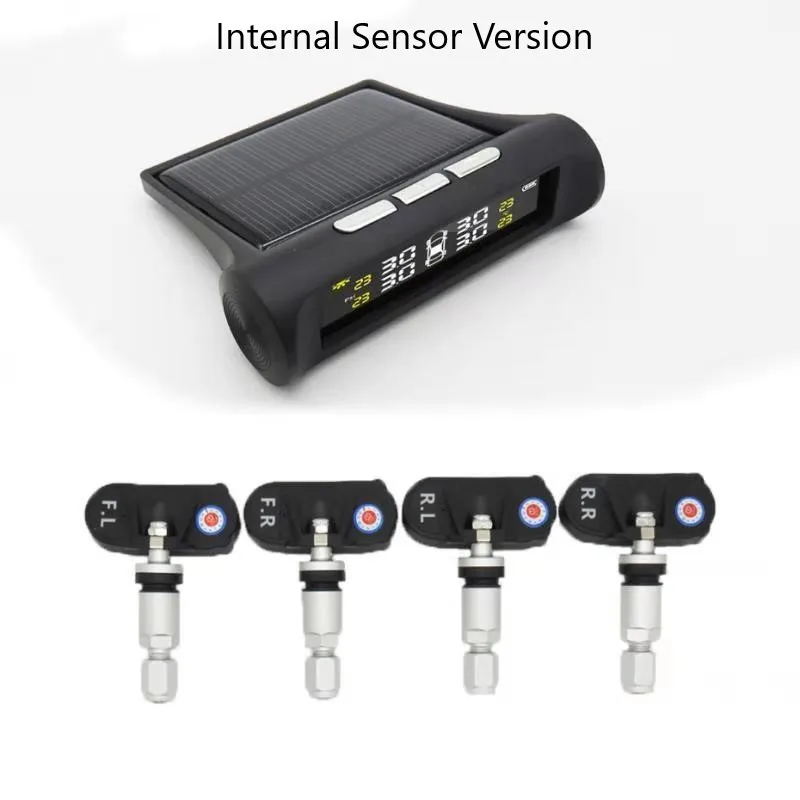 10 шт./лот, солнечная энергия, TPMS, автомобильная система контроля давления в шинах, светодиодный дисплей, 4 внутренних датчика, датчик температуры T06N - Тип: Internal 99psi