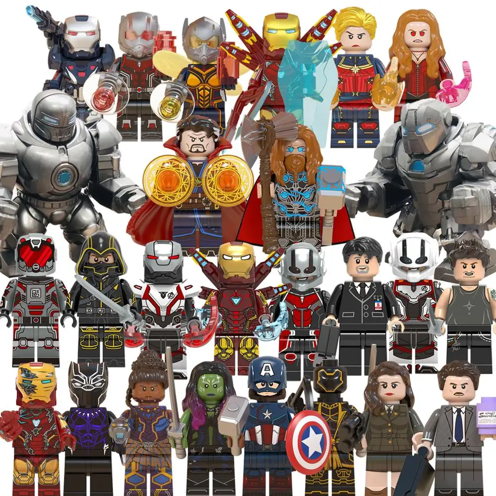 

Super hero Building Block Avengers 4 Thor War Machine MK85 Ant-Man and the Wasp Pepper Potts Iron Man For Kids Toy KT1026
