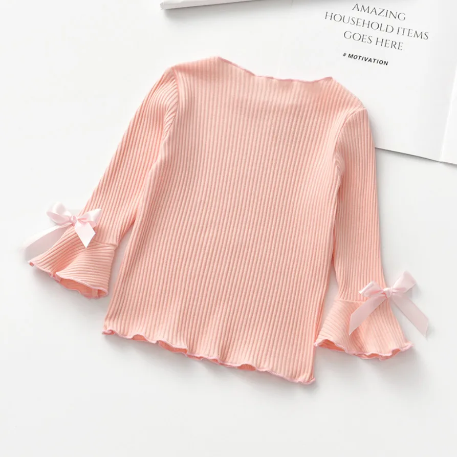 Fashion Baby Girls T Shirts For Autumn Spring Infant Toddler Girl Bottoming shirt Kids Long Sleeve T shirts Top Children Clothes