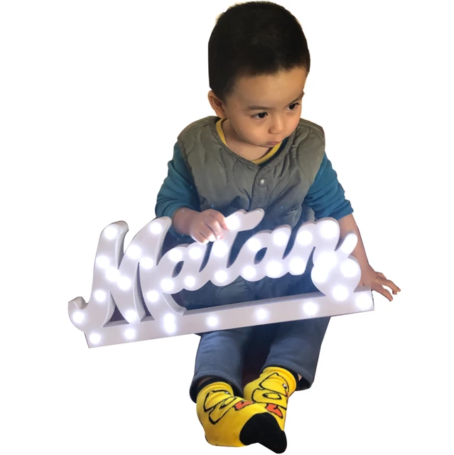 Números de letras luminosas decorativas grandes, 16CM, con luces LED,  bloques de números para mesa, decoración navideña para el hogar y la  habitación - AliExpress