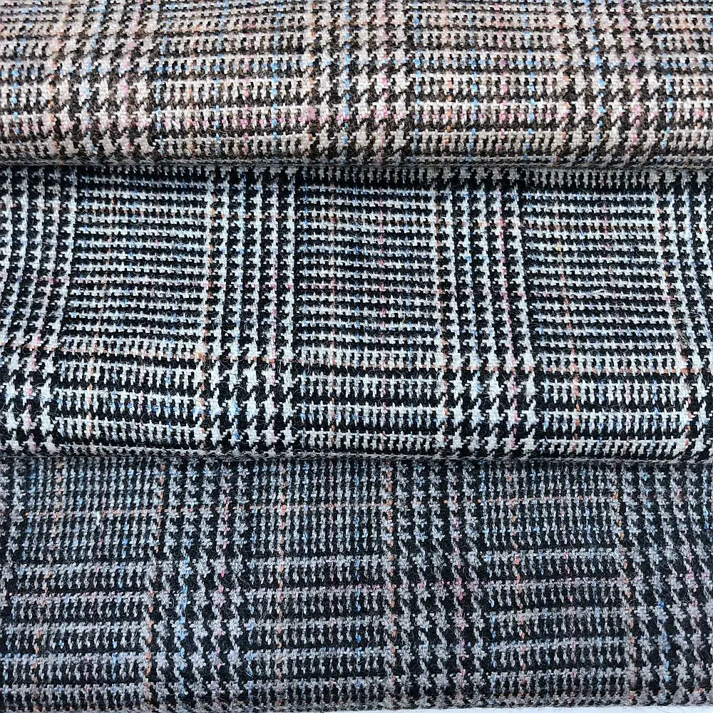 Полудрагоценная шотландская клетка, гусиная лапка, тканая шерсть, 30% шерсть, осень и зима, тонкая мелкая клетчатая ткань