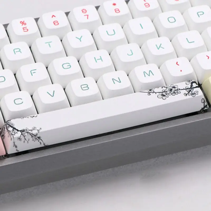 Заменить пробел Keycap PBT пять Сторон краситель подложка пробела 6.25U Вишневый