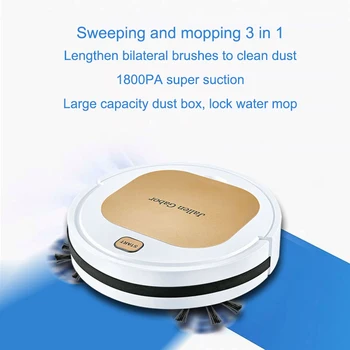 

2200pa Robot Vacuum Cleaner 3in1 USB Charging Automatic Vacuum Cleaner Pet Hair Home Dry Wet Sweeping Mopping Cleaning
