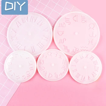 

7 Styles Silicone Mold Clock For Jewelry 10/15cm Clock Resin Cake Silicone Mould Handmade Tool DIY Epoxy Resin Molds Accessories
