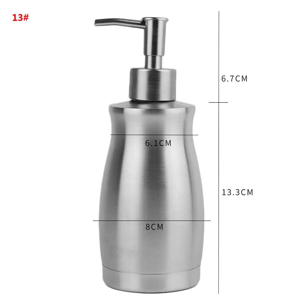 Stainless Steel Foam Bottle Container Shampoo Lotion Dispenser Soap Pump Case - Цвет: 13