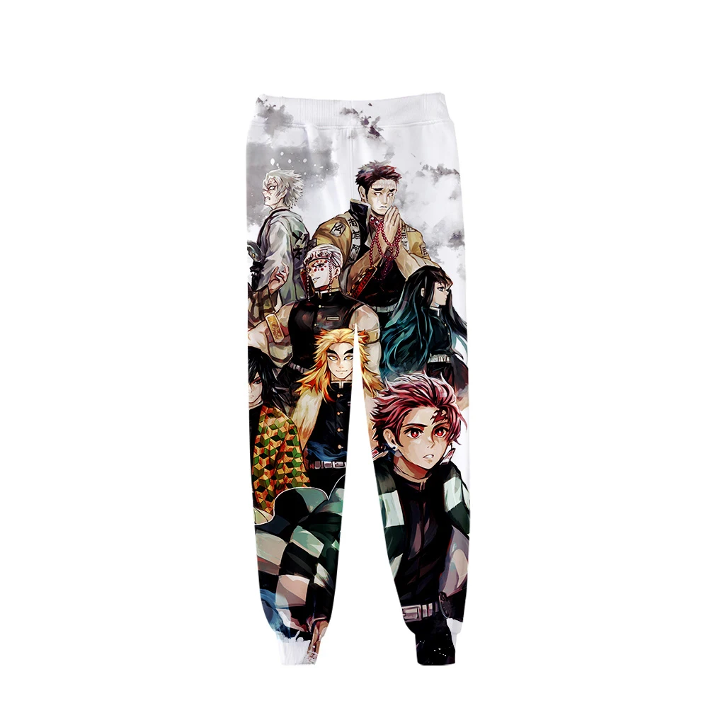 Kimetsu no Yaiba модные спортивные штаны с 3D принтом модные штаны для пробежек в повседневном стиле Свободные теплые брюки тонкие мужские/женские брюки Kpop