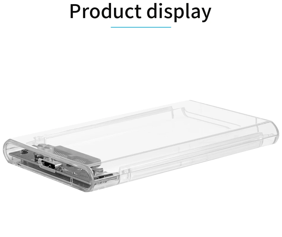 2.5 hdd external case usb 3.0 Transparent Tool Free 2.5 Inch USB 3.0 5Gbps to SATA III External Hard Drive HDD Enclosure SSD Case Support UASP 3.5 hdd enclosure usb powered