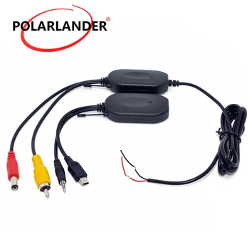 

Portable Car Transmitter Receiver for Car 2.4G Wireless RCA 12V GPS Wireless Transmitter Receiver for Reversing Camera in Black