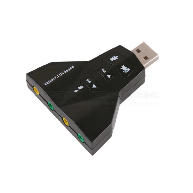 USB звуковая карта Shuttle самолет Мини 3D 7,1 Звуковая дорожка двойные наушники отдельный чип смешивание звука