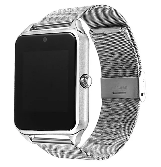 Смарт-часы без границы GT08 Z60 Plus, металлический ремешок, Bluetooth, наручные часы, поддержка sim-карты TF, Android, Apple Watch PK S8 IWO 8 - Цвет: Silver