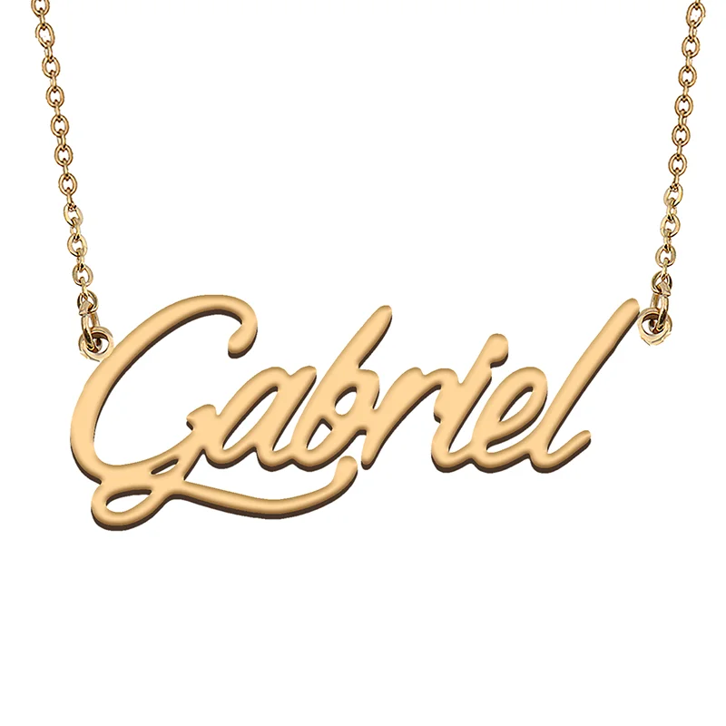 

Gabriel Custom Name Necklace Customized Pendant Choker Personalized Jewelry Gift for Women Girls Friend Christmas Present