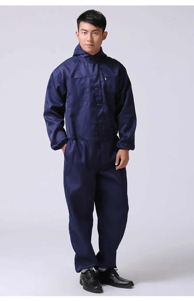 Men Thin Work Overalls Breathable Summer Long Sleeve Coveralls Dust-proof Protective Work clothes WorkerMachine Auto Repair (8)