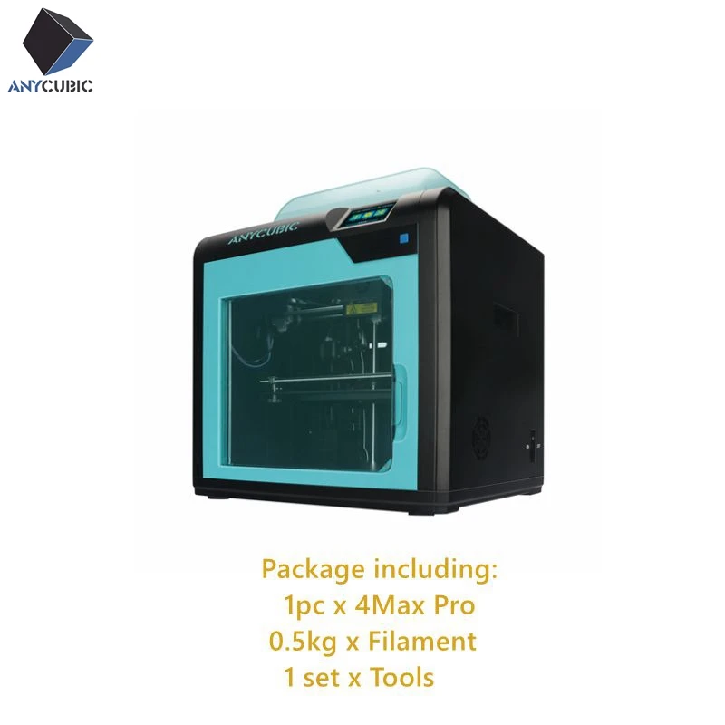 4MAX-Pro black ANYCUBIC 3d принтер 4Max Pro модульный дизайн высокой точности размера плюс Настольный Impresora 3d принтер Diy комплект с автоотключением - Цвет: 4MAX-Pro black