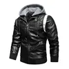 Autumn Winter Bomber Leather Jacket Men Scorpion Embroidery Hooded PU Leather Jackets and Coats Men Motorcycle Plus Size 4XL ► Photo 2/6